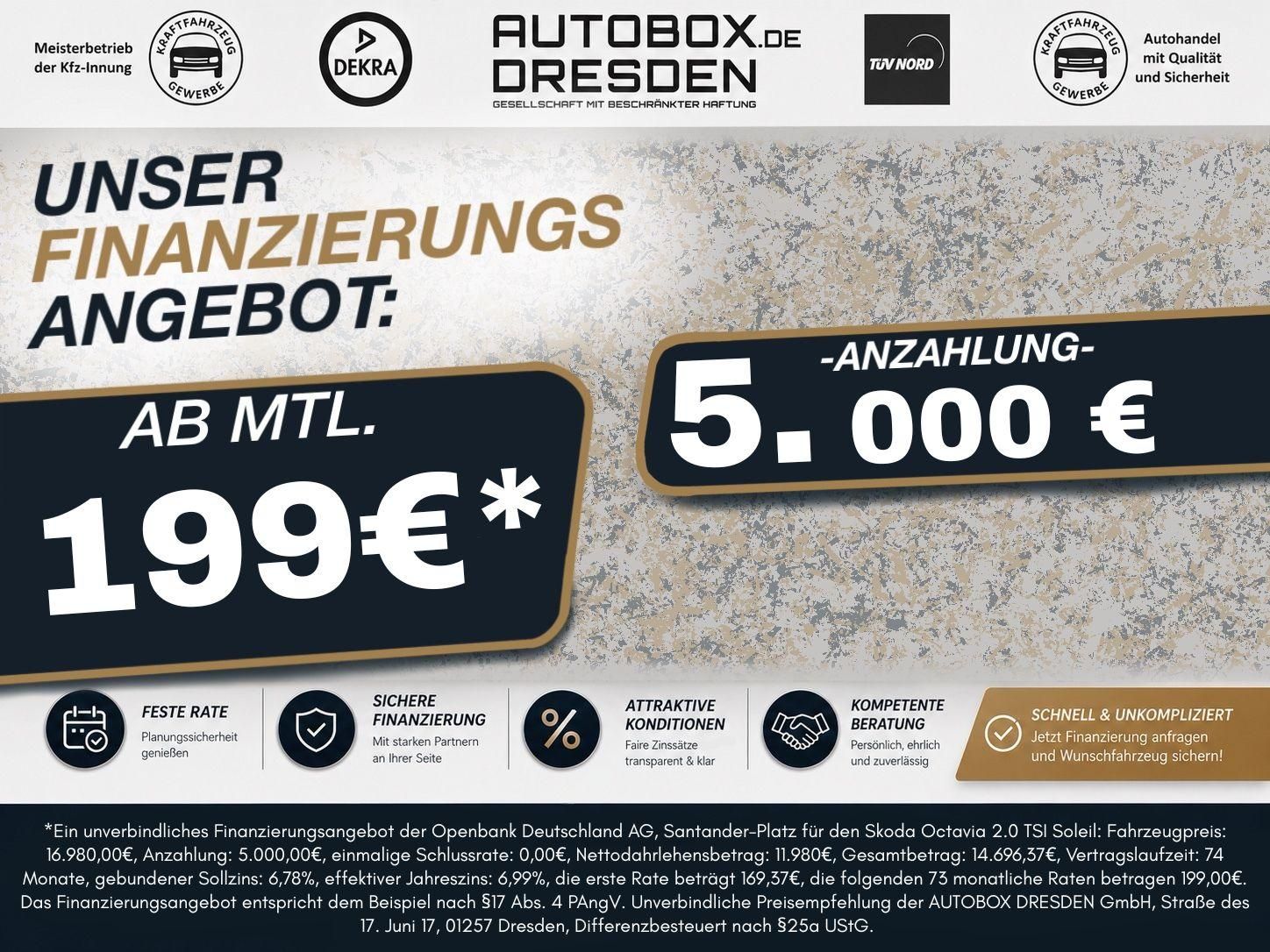 Fahrzeugabbildung SKODA Octavia 2.0 TSI Soleil +AHK+CARPLAY+DAB+PDC+SHZ+
