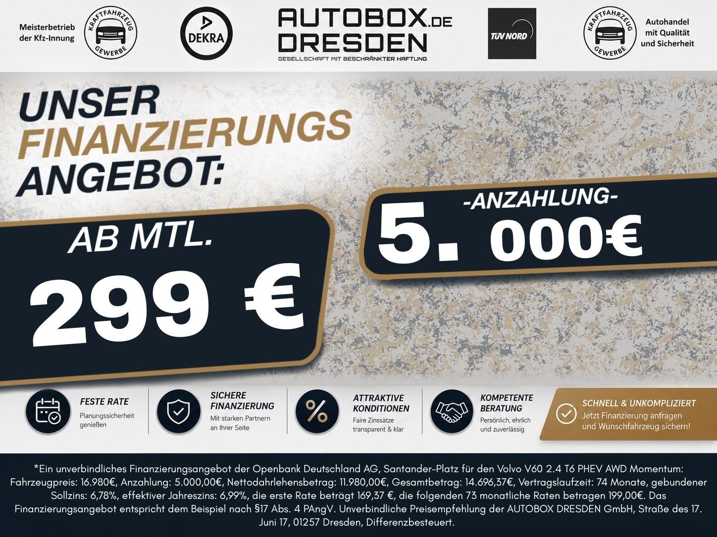 Fahrzeugabbildung Volvo V60 2.4 T6 PHEV AWD Momentum +AHK+BI-XENON+NAVI+